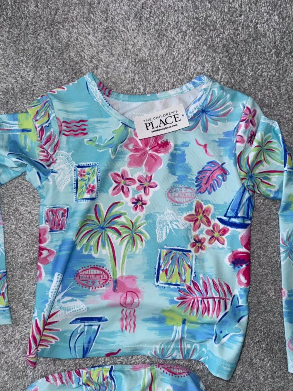 Toddler Girls Size 4T Tropical 3-Piece Swimsuit, New with Tags, NWT - Picture 5 of 8